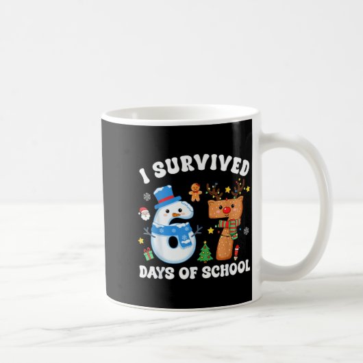 I Survived 67 Days Of School Funny Meme Six Seven  Koffiemok (Rechts)