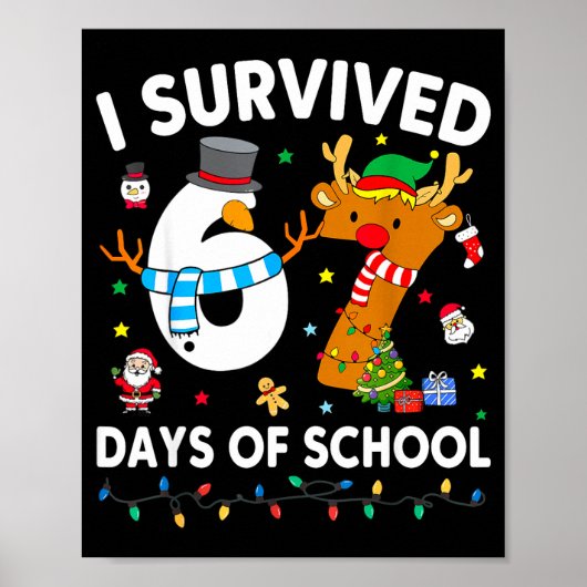 I Survived 67 Days Of School Funny Meme Six Seven Poster (Voorkant)