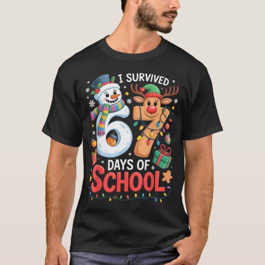 I Survived 67 Days Of School Funny Meme Six Seven T-shirt (Voorkant)