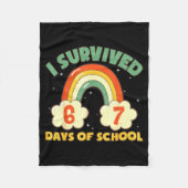 I Survived 67 Days Of School Funny Meme Student Te Fleece Deken (Voorkant)