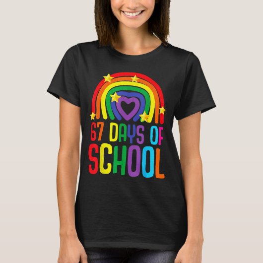 I Survived 67 Days Of School Funny Meme Student Te T-shirt (Voorkant)