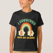 I Survived 67 Days Of School Funny Meme Student Te T-shirt (Voorkant)