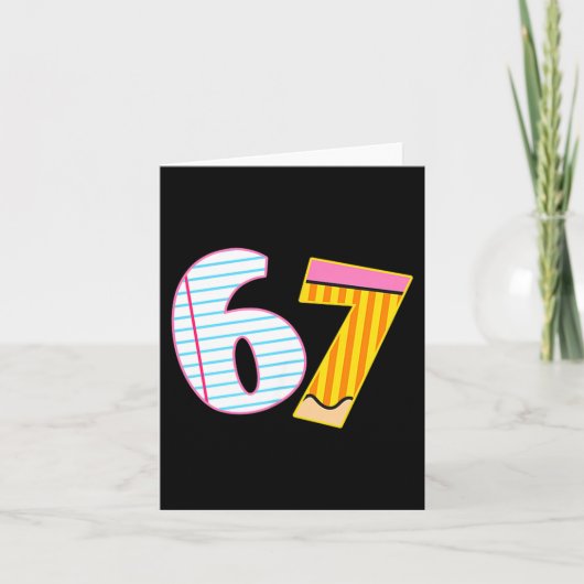 I Survived 67 Days Of School Funny Meme Teacher 2 Kaart (Voorkant)