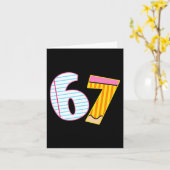 I Survived 67 Days Of School Funny Meme Teacher 2 Kaart (Gele Bloem)