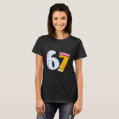 I Survived 67 Days Of School Funny Meme Teacher 2  T-shirt (Voorkant volledig)