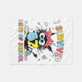 I Survived 67 Days Of School Funny Meme Teacher St Fleece Deken (Voorkant (Horizontaal))