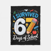 I Survived 67 Days Of School Funny Meme Teacher St Fleece Deken (Voorkant)