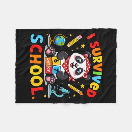 I Survived 67 Days Of School Funny Meme Teacher St Fleece Deken (Voorkant (Horizontaal))