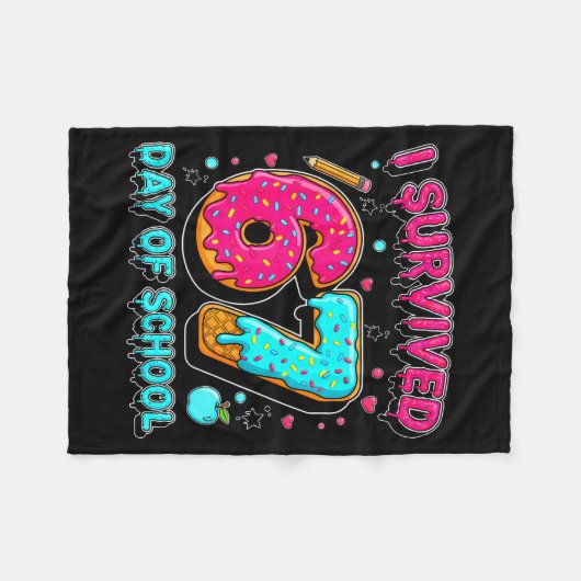 I Survived 67 Days Of School Funny Meme Teacher St Fleece Deken (Voorkant (Horizontaal))