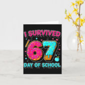 I Survived 67 Days Of School Funny Meme Teacher St Kaart (Gele Bloem)
