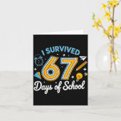 I Survived 67 Days Of School Funny Meme Teacher St Kaart (Gele Bloem)