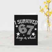 I Survived 67 Days Of School Funny Meme Teacher St Kaart (Gele Bloem)
