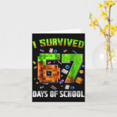 I Survived 67 Days Of School Funny Meme Teacher St Kaart (Gele Bloem)