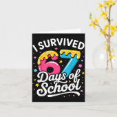 I Survived 67 Days Of School Funny Meme Teacher St Kaart (Gele Bloem)