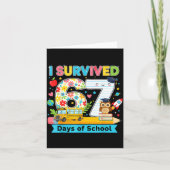 I Survived 67 Days Of School Funny Meme Teacher St Kaart (Voorkant)
