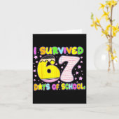 I Survived 67 Days Of School Funny Meme Teacher St Kaart (Gele Bloem)