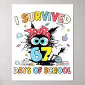 I Survived 67 Days Of School Funny Meme Teacher St Poster (Voorkant)