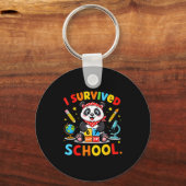 I Survived 67 Days Of School Funny Meme Teacher St Sleutelhanger (Voorkant)
