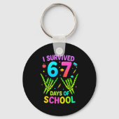 I Survived 67 Days Of School Funny Meme Teacher St Sleutelhanger (Voorkant)