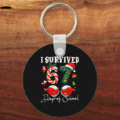 I Survived 67 Days Of School Funny Meme Teacher St Sleutelhanger (Voorkant)