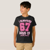 I Survived 67 Days Of School Funny Meme Teacher St T-shirt (Voorkant volledig)