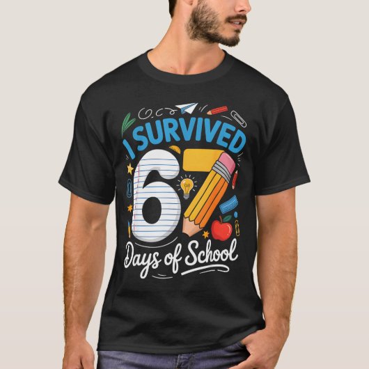 I Survived 67 Days Of School Funny Meme Teacher St T-shirt (Voorkant)