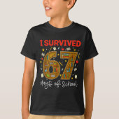 I Survived 67 Days Of School Funny Meme Teacher St T-shirt (Voorkant)