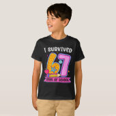 I Survived 67 Days Of School Funny Meme Teacher St T-shirt (Voorkant volledig)