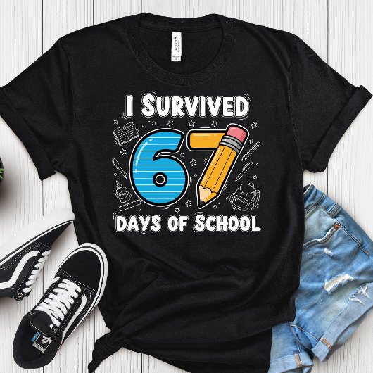 I Survived 67 Days of School – Funny School Meme T T-shirt
