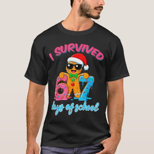 I Survived 67 Days Of School Funny Six Seven 67 Gi T-shirt (Voorkant)