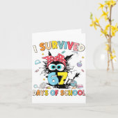 I Survived 67 Days Of School Funny Six Seven 6 7 M Kaart (Gele Bloem)