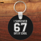 I Survived 67 Days Of School Funny Six Seven 6 7 M Sleutelhanger (Voorkant)