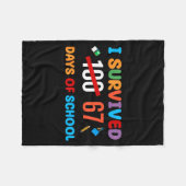 I Survived 67 Days Of School Funny Six Seven Meme  Fleece Deken (Voorkant (Horizontaal))