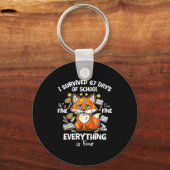 I Survived 67 Days Of School Funny Six Seven Meme Sleutelhanger (Voorkant)