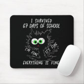 I Survived 67 Days Of School Funny Six Seven Muismat (Met muis)