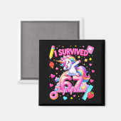 I Survived 67 Days Of School Funny Six Seven Teach Magneet (Voorkant / Achterkant)