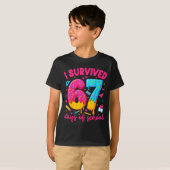 I Survived 67 Days Of School Funny Six Seven Teach T-shirt (Voorkant volledig)