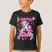 I Survived 67 Days Of School Funny Six Seven Teach T-shirt (Voorkant)