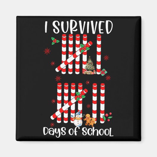 I Survived 67 Days Of School Funny Six Seven Xmas  Magneet (Voorkant)
