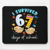 I Survived 67 Days Of School Funny Student Style  Muismat (Voorkant)