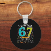 I Survived 67 Days Of School _ Funny Teacher & Sleutelhanger (Voorkant)
