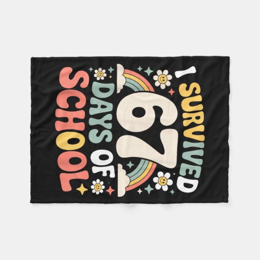 I Survived 67 Days Of School Funny Teacher And Stu Fleece Deken (Voorkant (Horizontaal))