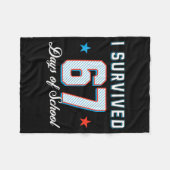 I Survived 67 Days Of School Funny Teacher And Stu Fleece Deken (Voorkant (Horizontaal))