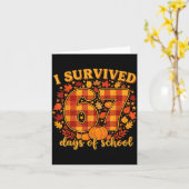 I Survived 67 Days Of School Funny Teacher Student Kaart (Gele Bloem)