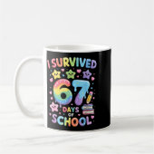 I Survived 67 Days Of School - Funny Teachers Stud Koffiemok (Links)