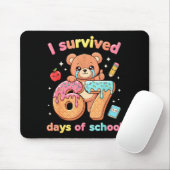 I Survived 67 Days Of School Funny Teddy Bear Six Muismat (Met muis)