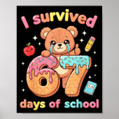 I Survived 67 Days Of School Funny Teddy Bear Six Poster (Voorkant)