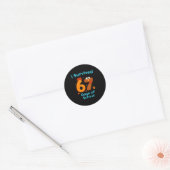 I Survived 67 Days Of School Funny Turkey Thanksgi Ronde Sticker (Envelop)