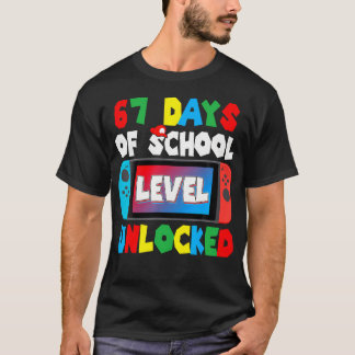 I Survived 67 Days Of School Gamer 67 Days Student T-shirt