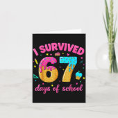 I Survived 67 Days Of School Ice Cream Drip Six Se Kaart (Voorkant)